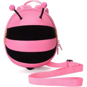 Baby Backpack with Leash for Toddler,Small Bee Backpack for kids,Anti Lost Bag