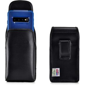 Turtleback Premium Nylon Phone Holster for Samsung Galaxy S24-S20 – Black Phone Belt Holder Fits Slim Cases – Cell Phone Pouch with Exclusive Metal Belt Clip, Magnetic Closure