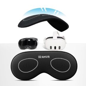 UPOK VR Lens Protector Cover Compatible with Meta Quest 3 / Quest 3s / Vision Pro | VR Headset Lenses Dirt Dust Proof Pad, Prevent Damage from Sunlight and Sharp Stuff (0.63in Thick)