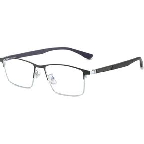 Cyxus Men Blue Light Blocking Glasses Half Rimless Computer Gaming Glasses Square Fashion Glasses for Men