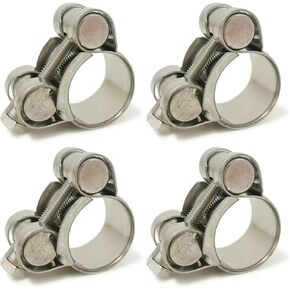 29-31mm T-Bolt Hose Clamps, Adjust Tube Clamps 304 Stainless Steel Heavy Duty Pipe Tube Clamps (4 Pcs)