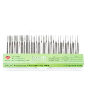 JINGLING 1 2 3 mm Diamond Drill Bits Stone Carving Kit Lapidary Supplies Jewelry Making Glass Cutting Bit for Dremel Tool Accessories Pack of 30Pcs