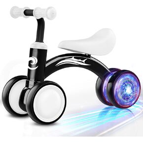 Colorful Lighting Baby Balance Bike Toys for 1 Year Old Girl Gifts, 10-36 Month Toddler Balance Bike, No Pedal 4 Silence Wheels & Soft Seat Pre-School First Riding on Toys, 1st Birthday Gifts.