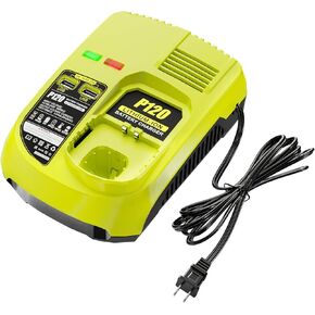 Replacement Charger for Ryobi 18V Battery Charger P117 (with 2 USB Port), Compatible with Ryobi Battery 12V-18V One+ Lithium NiCad NiMh Battery P102 P108 P103 P105 P107 P190 PBP002 PBP005
