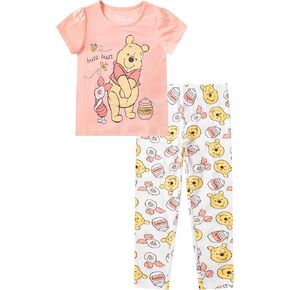 Disney Winnie the Pooh Girls Short Sleeve T-shirt and Legging Pants Set for Toddlers