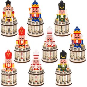 9 Pcs Wooden Christmas Money Holder for Cash Gift with 10 Holes Christmas Cash Holder Ornaments Table Decor Xmas Money Tree Blessings Can Be Written on The Back(Mixed Style)