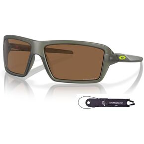 Oakley Cables OO9129 Rectangle Sunglasses for Men + BUNDLE Accessory Leash + Designer iWear Kit
