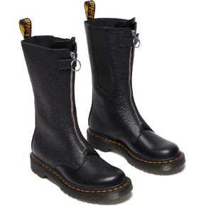 Dr. Martens Women's 1b99 Front Zip Leather Mid Calf Boots Combat
