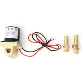 Brass Electric Solenoid Valve, G1/8'' Pneumatic Air Valve Normally Closed Shut Off Stop NPT Pressure Gasket Water Air Underwater Gas Fuel Oil Diesel Direct Acting Viton Welding Machine Home DC24V