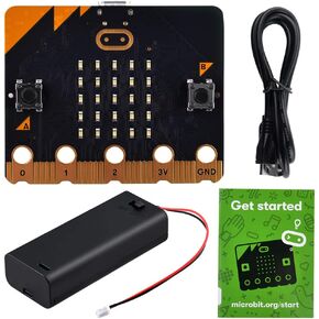 GeeekPi BBC Micro:bit V2.2 Board with Micro USB Cable and Battery Holder for Coding and Programming(Not Include Batteries)