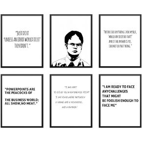 Modern Office Wall Art Motivational Posters Set of 6 Office Decor for Women Funny Team Posters Teamwork Inspirational Wall Art Positive Modern Decor Poster Canvas Print Unframed