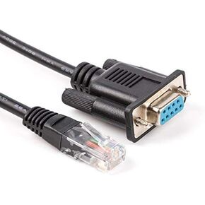RJ45 to RS232 DB9 9-Pin Serial Port Female to RJ45 Female Cat5 Ethernet LAN Console 1.5m