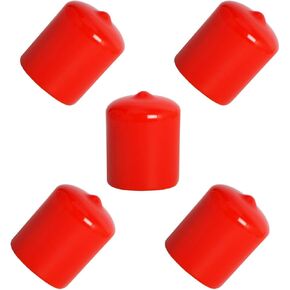 10PCS ID19mm(3/4") Black PVC Rubber End Caps, Vinyl Flexible End Caps, Round Pipe End Caps, Bolt Thread Protector Safety Caps