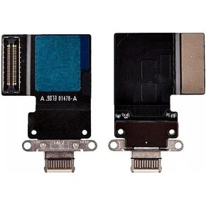 Charging Port Module Connector Flex Cable Replacement Compatible with iPad Pro 12.9 3rd/4th/ iPad Pro 11 1st/ 2nd (Black)