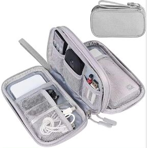 Black Travel Organizer Bags - Travel Cable Organizer Bag - Cord Travel Bag Organizer For Travel Accessories - Travel Back Pack For Headphone, Hard Drive Case, USB, Charger, Phone & Power Bank