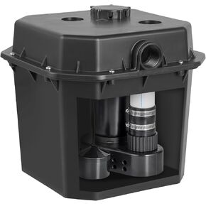 VEVOR Utility Sink Pump, 1/3 HP, 120-Volt, 1750 GPH Flow, 18 ft Head, Under-Sink Sump Pump System with Copper Wire Motor, Heavy-Duty Utility/Laundry Sink Pump, Drain Pump with 1-1/2" Outlet, White