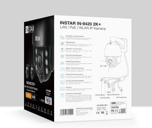INSTAR IN-9420 2K+ Black - LAN/PoE/WLAN Surveillance Camera with AI - IP Camera - PIR - controllable PTZ - for Indoor and Outdoor use - Audio - HomeKit - MQTT in Saudi Arabia