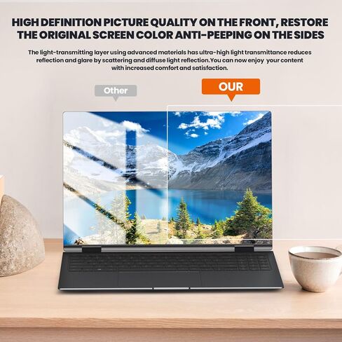 HD Laptop Privacy Screen 10.1 inch, Upgraded Laptop Privacy Screen for 16:9 Widescreen Removable Anti Glare Laptop Screen Cover and Blue Light UV-Blocking Screen Privacy Filter in Saudi Arabia