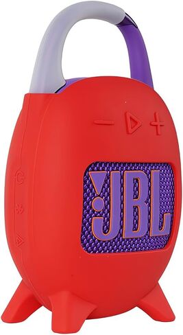 for JBL Clip 5 Portable Bluetooth Speaker Silicone Cover Case, Protective Silicone Case for JBL Clip 5 Portable Bluetooth Speaker Accessories(Red) in Saudi Arabia