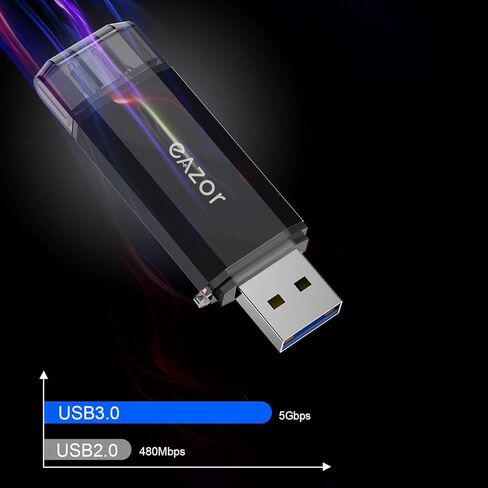 محرك فلاش من النوع C، 2 في 1 OTG USB C+ USB 2.0 محرك مزدوج مقاوم للماء مع سلسلة مفاتيح معدنية للكمبيوتر، ماك بوك، جوجل كروم بوك بيكسل، سامسونج جالاكسي (2.0) (النوع C 128G 2.0) in Kuwait