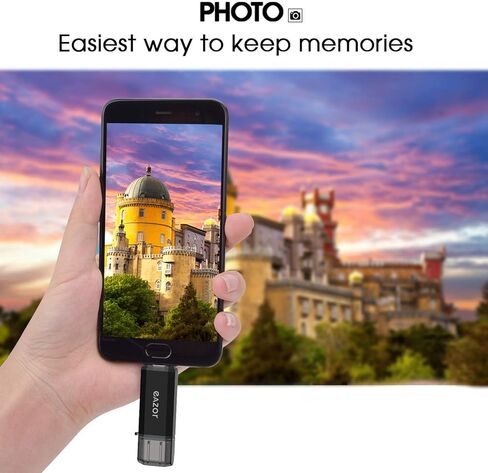 محرك فلاش من النوع C، 2 في 1 OTG USB C+ USB 2.0 محرك مزدوج مقاوم للماء مع سلسلة مفاتيح معدنية للكمبيوتر، ماك بوك، جوجل كروم بوك بيكسل، سامسونج جالاكسي (2.0) (النوع C 128G 2.0) in Kuwait