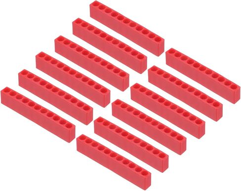 HARFINGTON 12pcs Plastic Hex Shank Screwdriver Bit Holder Organizer 9 Holes 1/4 Inch Plastic Drill Bits Storage Case for Any 1/4" Hex Shank Metal Driver Bits Use, Red in Saudi Arabia