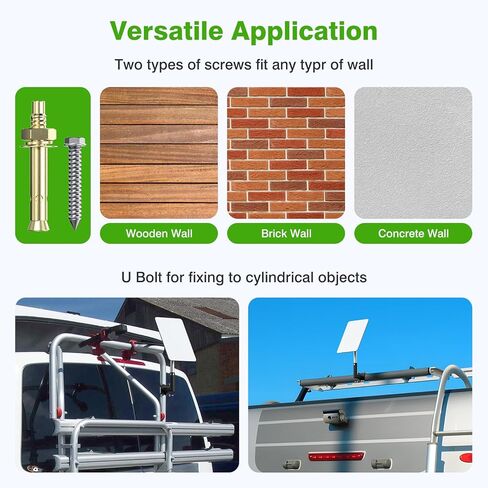 Universal Antenna Mount Brackets with U-Bolts Kit Wall-Mounted / Pole Mount, L Shaped Mount for Starlink, WiFi Bridge, and Access Points on Walls, Poles, Roofs, RVs, Yachts, and Camping Setups in Kuwait