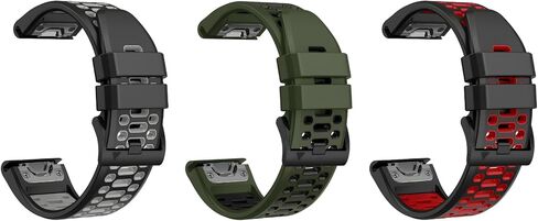 سوار ساعة Quickfit 22 ملم لـ Garmin Fenix ​​5 6 7 Pro Solar Forerunner 935 745 965 955، 22 حزام معصم قابل للتنفس in Saudi Arabia