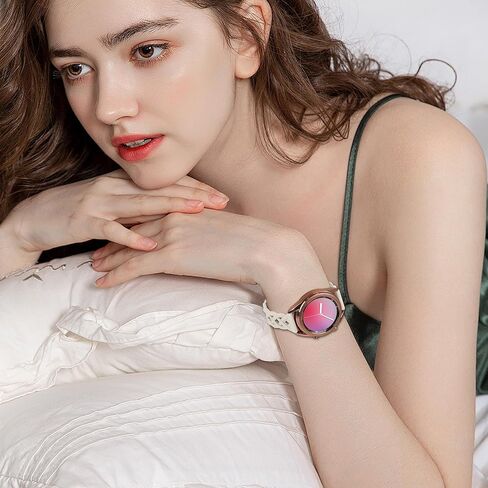 20mm Braided Silicone Band Compatible for Samsung Galaxy Watch 7 6 5 4 40mm 44mm,5 Pro 45mm/Watch 6 4 Classic Band 42mm 46mm 43mm 47mm,Galaxy Watch 3/Active 2 40mm 46mm, Women Slim Lace Sport Bands in Saudi Arabia