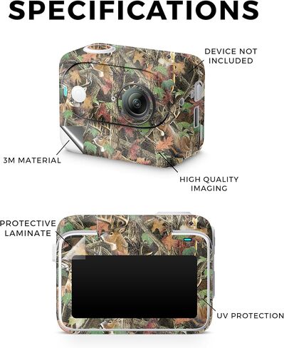 Carbon Fiber Skin Compatible with Insta360 GO 3 (2023) - Black Diamond Plate - Premium 3M Vinyl Protective Wrap Decal Cover - Easy to Apply | Crafted in The USA by MightySkins in Saudi Arabia
