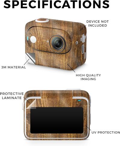 Carbon Fiber Skin Compatible with Insta360 GO 3 (2023) - Black Diamond Plate - Premium 3M Vinyl Protective Wrap Decal Cover - Easy to Apply | Crafted in The USA by MightySkins in Saudi Arabia