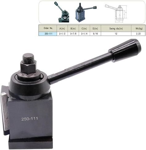8Pcs AXA Wedge Type Quick Change Tool Post 250-111 Set Lathe Holder Plus 2 extra 250-101XL For Lathe Swing 6"-12" Steel Material in Saudi Arabia