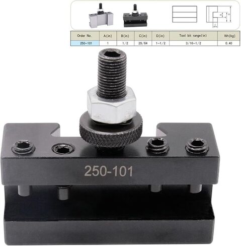 8Pcs AXA Wedge Type Quick Change Tool Post 250-111 Set Lathe Holder Plus 2 extra 250-101XL For Lathe Swing 6"-12" Steel Material in Saudi Arabia