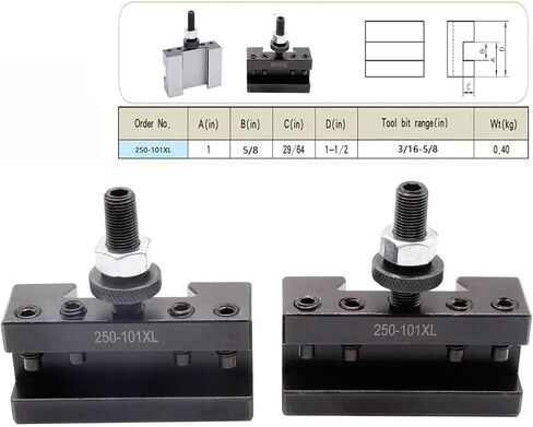 8Pcs AXA Wedge Type Quick Change Tool Post 250-111 Set Lathe Holder Plus 2 extra 250-101XL For Lathe Swing 6"-12" Steel Material in Saudi Arabia