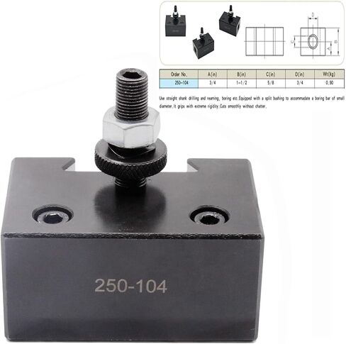 8Pcs AXA Wedge Type Quick Change Tool Post 250-111 Set Lathe Holder Plus 2 extra 250-101XL For Lathe Swing 6"-12" Steel Material in Saudi Arabia