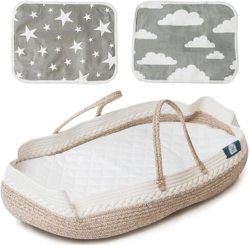 Baby Changing Basket for Baby Dresser - Moses Basket - Baby Basket - Moses Baskets for Newborn - Versatile Diaper Changing Basket - Baby Changing Basket by Everything Helps in Saudi Arabia