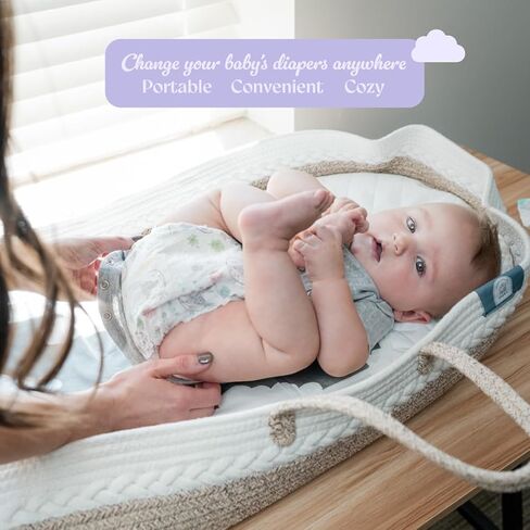 Baby Changing Basket for Baby Dresser - Moses Basket - Baby Basket - Moses Baskets for Newborn - Versatile Diaper Changing Basket - Baby Changing Basket by Everything Helps in Saudi Arabia