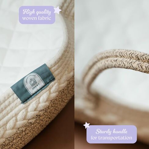 Baby Changing Basket for Baby Dresser - Moses Basket - Baby Basket - Moses Baskets for Newborn - Versatile Diaper Changing Basket - Baby Changing Basket by Everything Helps in Saudi Arabia
