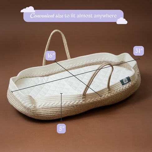 Baby Changing Basket for Baby Dresser - Moses Basket - Baby Basket - Moses Baskets for Newborn - Versatile Diaper Changing Basket - Baby Changing Basket by Everything Helps in Saudi Arabia