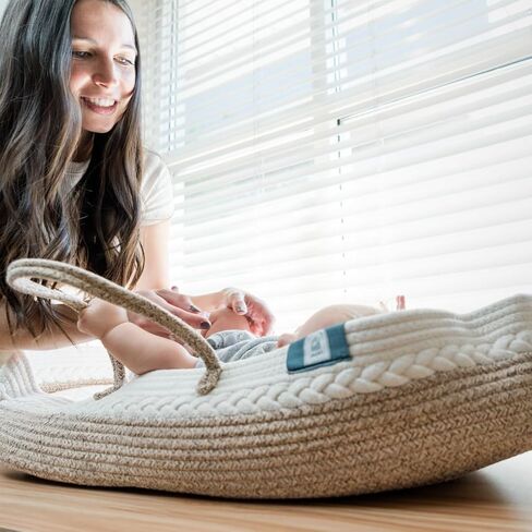 Baby Changing Basket for Baby Dresser - Moses Basket - Baby Basket - Moses Baskets for Newborn - Versatile Diaper Changing Basket - Baby Changing Basket by Everything Helps in Saudi Arabia