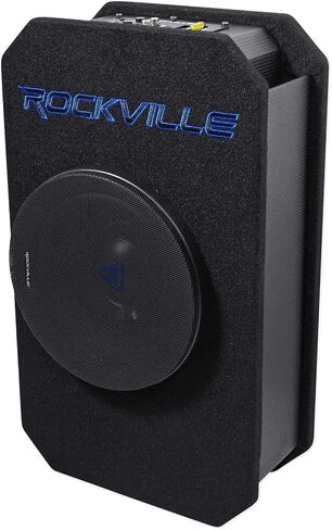 Rockville RMW8A, 8" 800W Powered Truck Subwoofer, Class D Amp, Slim Ported Enclosure, Includes Remote Bass Knob, Perfect for Deep Bass in Compact Spaces in Saudi Arabia