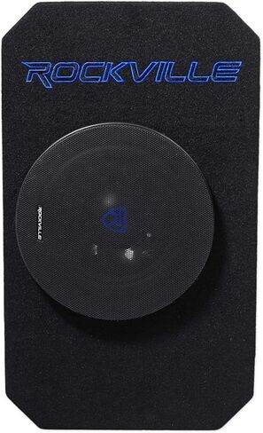 Rockville RMW8A, 8" 800W Powered Truck Subwoofer, Class D Amp, Slim Ported Enclosure, Includes Remote Bass Knob, Perfect for Deep Bass in Compact Spaces in Saudi Arabia