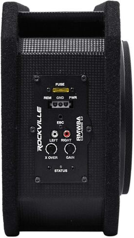 Rockville RMW8A, 8" 800W Powered Truck Subwoofer, Class D Amp, Slim Ported Enclosure, Includes Remote Bass Knob, Perfect for Deep Bass in Compact Spaces in Saudi Arabia
