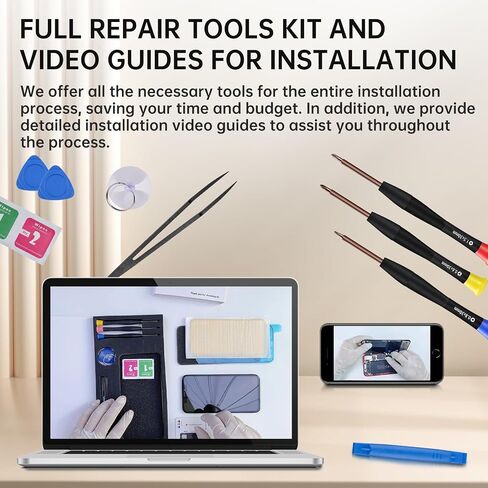 for iPhone SE 3rd / 2nd Generation and for iPhone 8 Screen Replacement with Home Button 4.7" SE3 LCD Display SE 2022 3D Touch Digitizer with Ear Speaker Front Camera Full Repair Tools Kit in Saudi Arabia