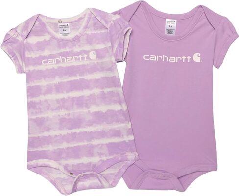 Carhartt Baby Girls' 2 Pack Bodysuit, Lupine, 9 months in Saudi Arabia