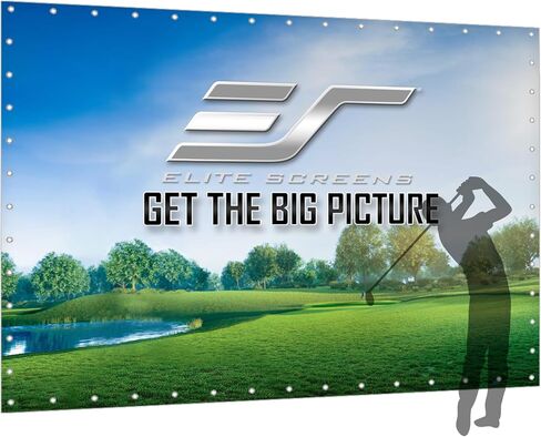 شاشات Elite GolfSim DIY، شاشة عرض تأثير مقاس 10 × 10 بوصة لشاشة محاكاة الجولف/الرياضات المتعددة مع حلقات معدنية. التعبئة المطوية، DIY10X10-IPW1145-F in Kuwait