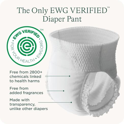 SmartyPants Pull Up Style Diapers | EWG Verified Safe & Plant-Based | Quilted 360 Waistband, Super Absorbent for Overnight Leak Protection | Training Pants by HealthyBaby | Size 3 (54 Count) in Saudi Arabia