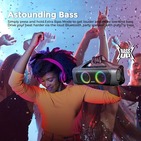 Bluetooth Speaker,70W(100W Peak) Portable Speaker Loud/HiFi/Deep Bass, IPX7 Waterproof Outdoor Party Speakers Wireless with Stereo Pairing/AUX/USB/Speaker for Party,Beach,BBQ,Park,Travel,Home in Saudi Arabia