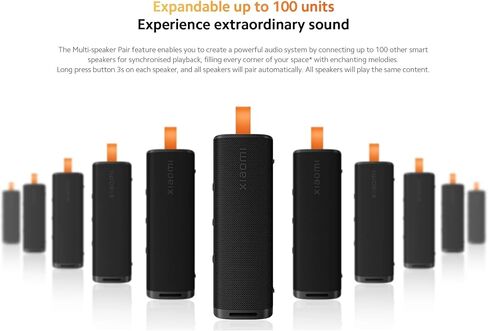 Xiaomi Portable Bluetooth Speaker (30W), Sound, True Wireless Stereo, Bluetooth 5.4, IP70 Waterproof, Long Time Playback, Red in Saudi Arabia