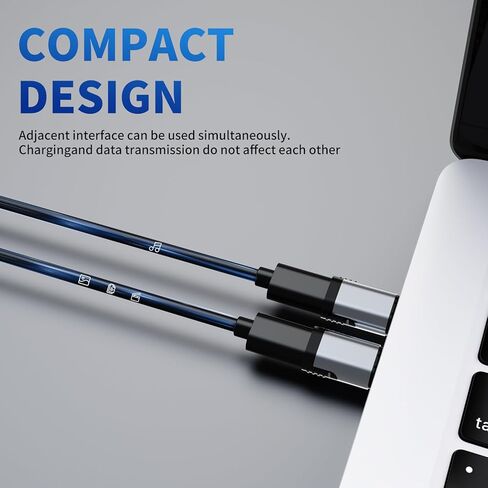 محول مغناطيسي USB C بقدرة 240 وات، 2 حزمة من محولات USB C مغناطيسية مستقيمة مع 4 موصلات، شحن سريع 24 سنًا 40 جيجابت في الثانية 8K 60 هرتز لـ Thunderbolt 3/4، MacBook Pro/Air/، كمبيوتر محمول، سويتش، iPhone 15Pro/Max in Kuwait